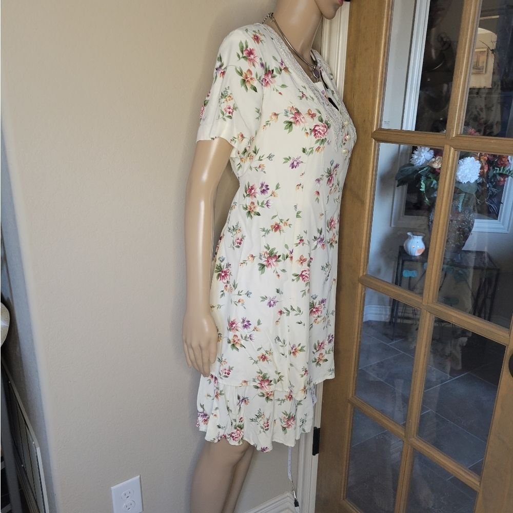 Vintage MEG LAUREN floral dress - Picture 9 of 14